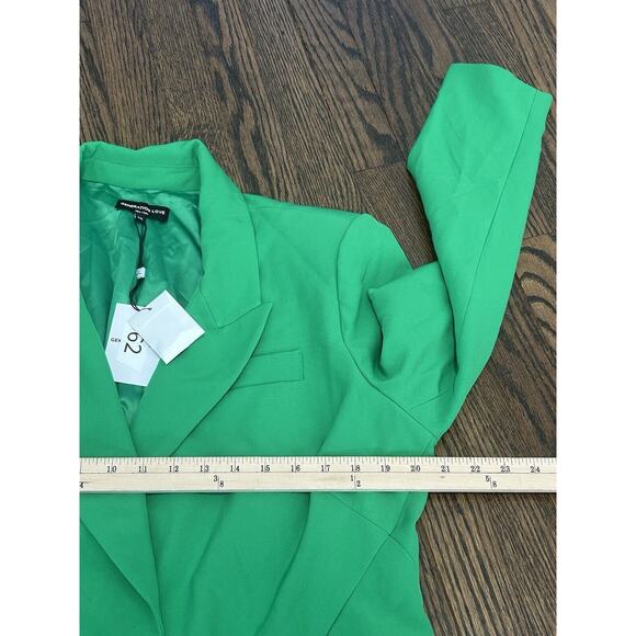 Generation Love Hudson Blazer Jacket Peak Lapel 3/4 Sleeve Pockets Green XXL NEW - Picture 11 of 11